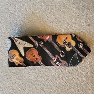 RALPH MARTIN Gibson guitar collage. 1999.  Necktie Tie.